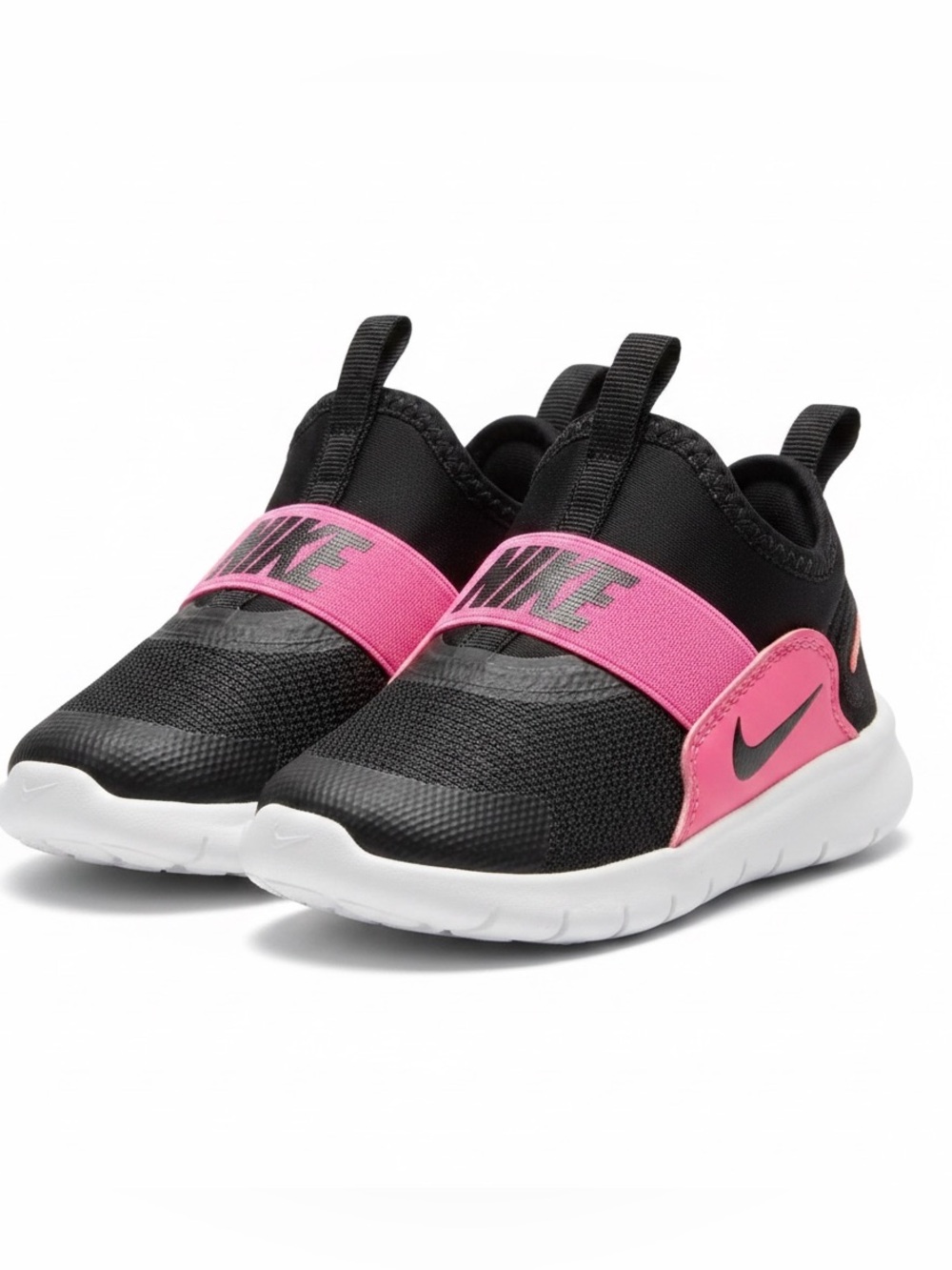 Nike Flex Runner "Just Do It" Toddler Sneakers - Black/Pink - Size 7C - Picture 2 of 2